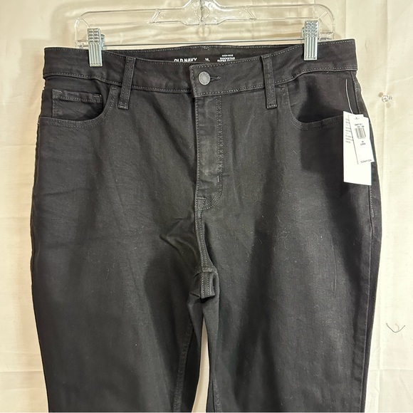 Old Navy High Rise Rockstar Super Skinny Secret Smooth Pockets Black 16 Long - Picture 2 of 8